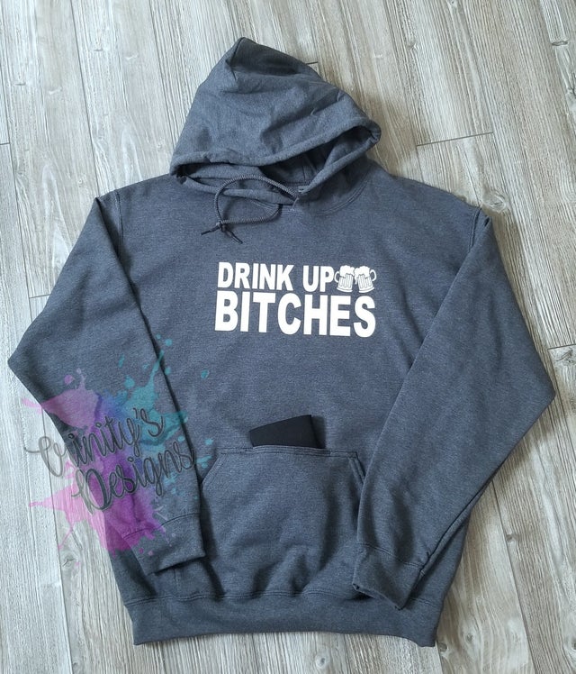 Hoodie with drink pocket on sale